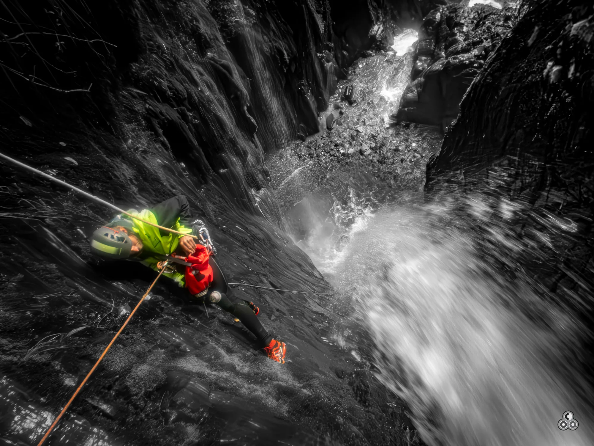 Expeditieteam in Doughboy canyon, Nieuw-Zeeland